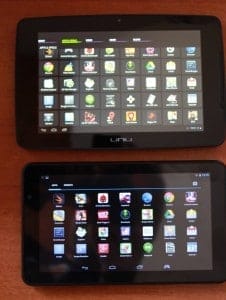 Oben Vyper-Tablet, unten das GameTab-One. (Foto: GamingGadgets.de)