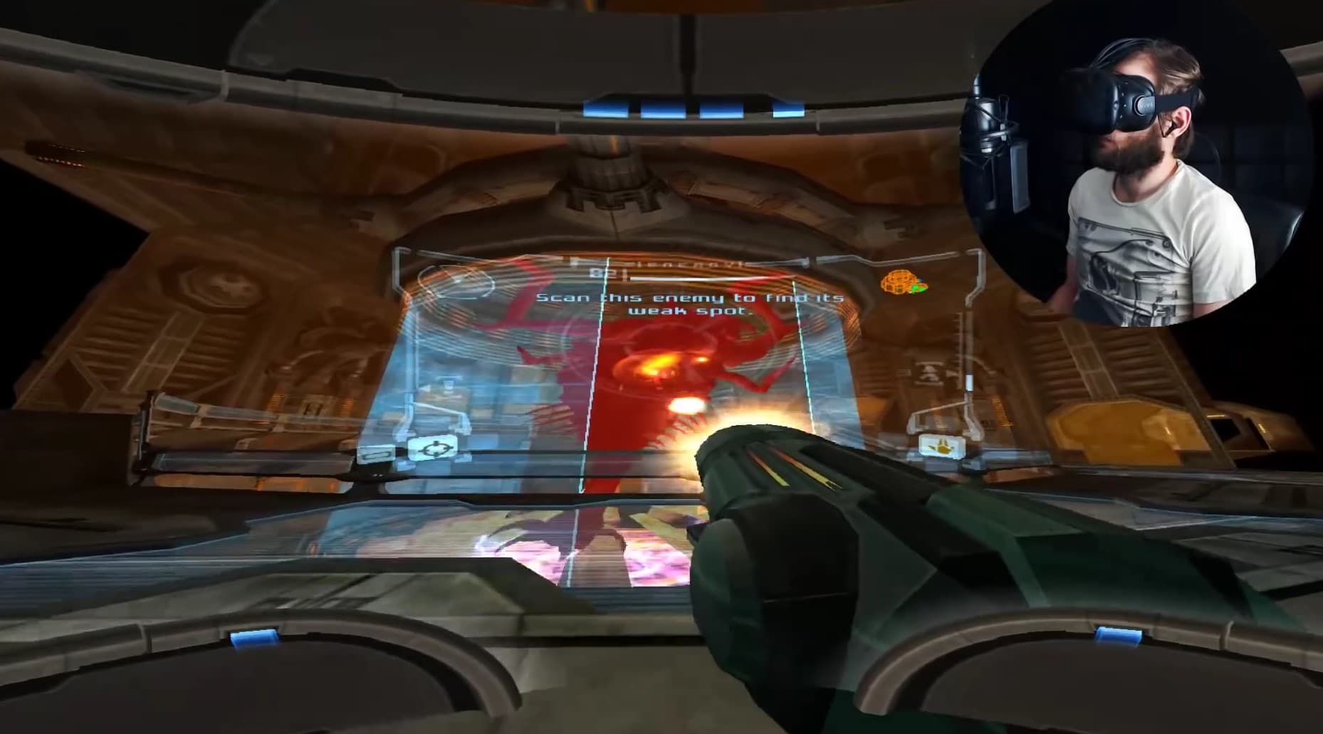 Metroid Prime mit der VR-Brille. (Foto: Screenshot)