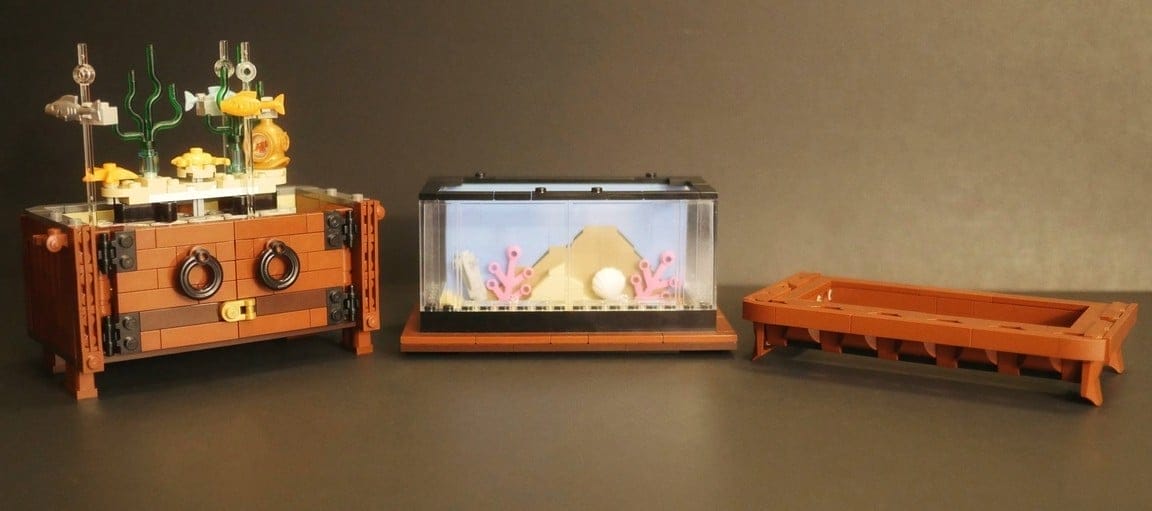 Das LEGO Aquarium besteht aus mehreren Teilen. (Foto: LEGO Ideas)