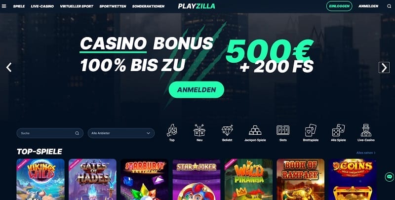 playzilla casino webseite