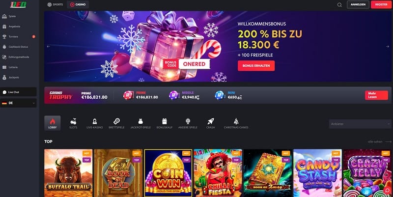 1red casino webseite