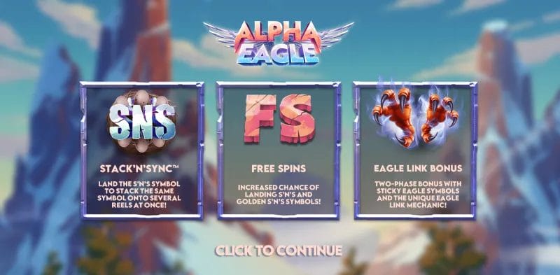 Alpha Eagle Casino Spiel Bonusfunktionen